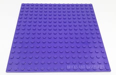 LEGO 1 x PURPLE PLATE Base Board 16x16 Pin 12.8cm x 12.8cm x 0.5cm - BRAND NEW