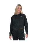 Under Armour Womenss Fleece Twist Crop Hoody in Black - Size 16 UK