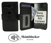 Skimblocker Plånboksfodral Sony Xperia XZ2 Compact (H8324) (Svart)