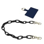 Phone Jewel Thick Link Chain 58cm Milano Series Black