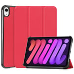 iPad Mini 8.3 (gen 6) Kotelo Taitettava Smart Punainen