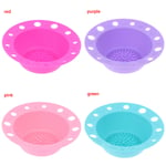 Silicone Cleaner Bowl Makeup Brush Scrubber Board Hook Textures Purple