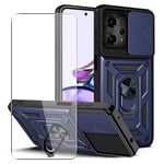 SDTEK Case for Motorola Moto G13 / G23 / G53 Phone Cover Camera Lens Navy