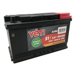 Yeti - Batterie Voiture 12v Start & Stop Agm 80ah 800a L4 (n°31)
