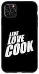 Coque pour iPhone 11 Pro Max Live Kitchen Love Cook Toque de chef 5 étoiles Cuisine