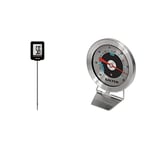 Heston Blumenthal Precision by Salter 544A HBBKCR Instant Read Meat Thermometer, Black & 517 SSCR Fridge, Freezer Thermometer, Adjustable Angle, Bold Display, Easy Read,Hang, Sit or Stand on Shelf