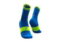 Compressport Pro Racing Socks V3.0 Ultralight Run High Ultra-légères-Maintien Optimal-Confort-Gestion de l'Humidité Adulte Unisexe, Bleu Fluo, T3