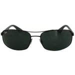 Rectangle Matt Black Grey Green Sunglasses