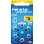Renata ZA10 (6 st.) Batterier till hörapparat - 0% kvicksilver