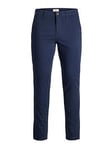 Jack & Jones Junior Boys Marco Bowie Chino Trousers - Navy, Navy, Size 6 Years