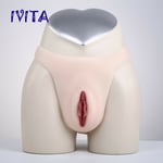 High Quality Soft Silicone Fake Vagina Panty Crossdresser Props Thong Knickers