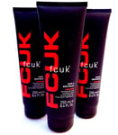 3x FCUK Sport 250ml Shower Gel Body Wash for men, Mens body shampoo