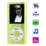 Qazwsxedc For you Paulclub 1.8 inch TFT Screen Metal MP4 Player with TF Card Slot, Support Recorder, FM Radio, E-Book and Calendar(Silver) (Color : Green)