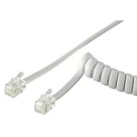 Telefonrør kabel spiral CCA RJ10 han (4P4C) 4m