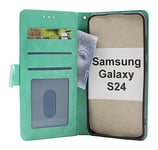 Zipper Standcase Wallet Samsung Galaxy S24 5G (SM-S921B/DS) (Aqua)