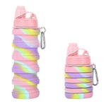 Galaxy Barn Vattenflaskor Regnbåge 500 ml Vattenflaska Flicka Vattenflaska Läckage Burkar Barn Dricksflaska Färg 2