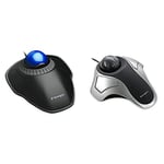 Kensington Orbit Mouse - Trackball Filaire Ergonomique - Bleu (K72337EU) & Orbit TrackBall - Souris TrackBall Ergonomique Filaire, Suivi Optique et Boule de 40 mm - Gris sidéral (64327EU)