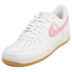 Nike Air Force 1 Low Retro Mens White Pink Fashion Trainers - 8.5 UK