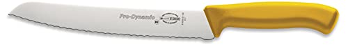F. Dick ProDynamic couteau à pain jaune (longueur de lame 21 cm, couteau de cuisine, lame en acier X55CrMo14, dureté 56°, couteau) 85039212-02