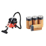 Casdon Vacuum Cleaner 728 Henry Jouet pour aspirateur Rouge, Red & Amazon Basics Piles alcalines C 1,5 V pour Le Quotidien - Lot de 4 (Le visuel Peut différer)