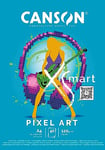 CANSON XSMART - Pixel Art - Bloc Papier dessin Blanc 40 Feuilles - Double Face A4 21 x 29.7 cm - 120 g