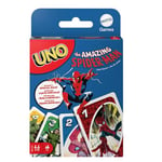 UNO The Amazing Spider-Man Card Game for Kids, Adults & Family with Deck & Special Rule Inspired by the Marvel Comic Book Series, HXY08
