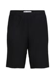 Slhloose-Plisse Shorts Ex Bottoms Shorts Chinos Shorts Black Selected Homme