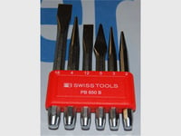 Dor og meiselsett 6 deler i holder - PB Swiss Tools