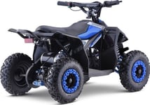 Ramiz Quad Highper För Batteri Blå 35 Km/H + Borstlös Motor 1000W + Uppblåsbara Hjul + Justerbar Sits