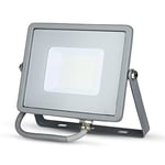 V-TAC 10W Projecteur LED de sécurité extérieur étanche avec verre gris Samsung LED gris corps IP65 (Blanc Chaud, 30W)