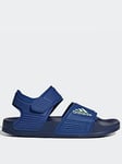 adidas Sportswear Kids Unisex Adilette Sliders - Blue, Blue, Size 12 Younger