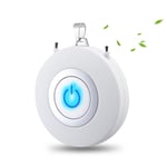 XhuangTech Personal Air Purifier Necklace,USB Portable Air Purifier,Wearable Mini Negative Ion Air Freshener,No Radiation Low Noise for Adults Kids (White)