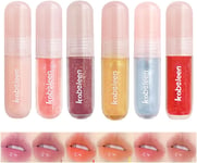 Hydrating Lip Glow Oil 6 Colors Moisturizing Shiny Non-Sticky Long Lasting Lip G
