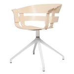Design House Stockholm - Wick Chair Swivel Base Ash / White Metal - Matstolar - Metall/Trä