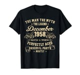 65th Birthday Gifts For Men Myth Legend Of December 1958 T-Shirt