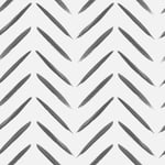 Holden Decor Chevron Brush Marks Stripes Wallpaper - Black / White 13040