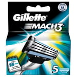 Gillette MACH3 Razor Blades - Pack of 5 Refills