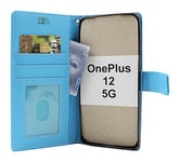 New Standcase Wallet OnePlus 12 5G (Ljusblå)