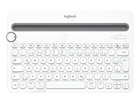 Logitech K480 Wireless Multi-Device Keyboard for Windows, QWERTZ German Layout - White