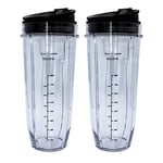 Growment 32-Ounce Cup with Sealed Lid Ninja Replacement Parts and Accessories for Nutri Ninja Auto-IQ 1000W and Dual Blender