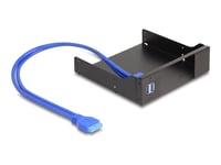 Delock - Chassi För Lagringsenhet (Fack) - 5,25", Metall, För Smal Bay Mobil Rack, Usb 5 Gbps Hub - Svart