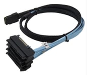Internal Mini SAS 36Pin SFF-8087 to 4 x 29Pin SFF-8482 SATA Power Cable - 1m