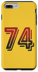 Coque pour iPhone 7 Plus/8 Plus Maillot de sport rétro numéro 74 /1974 (impression recto et dos)
