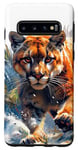 Galaxy S10 realistic cougar walking scary mountain lion puma animal art Case