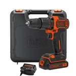 BLACK and DECKER BCD700S1K 18V Cordless Hammer Drill Kit Inc Battery and Charger