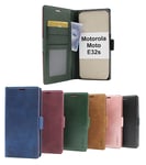 Lyx Standcase Wallet Motorola Moto E32s (Svart)