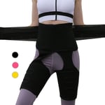 GDZFY High Waist Neoprene Waist Trainer For Women,3-in-1 Waist And Thigh Trimmer Butt Lifter,Slimming Support Belt Hip Raise Black M