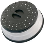 Cloche Micro Ondes-sans BPA-Couvercle Micro-Ondes 3en1-Cloche pour Micro Onde Retractable Anti Vapeur et Fonction Passoire-Accessoire Lave Vaisselle
