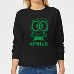 Dexters Lab Green Genius Women's Sweatshirt - Black - XL