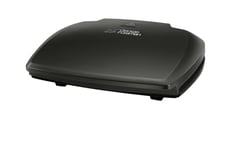 George Foreman Large Electric Grill [Non stick, Healthy, Griddle, Toastie, Hot plate, Panini, BBQ, Energy saving, Vertical storage, Easy clean, Drip tray, Ready to cook light] Black, 2400W 23440